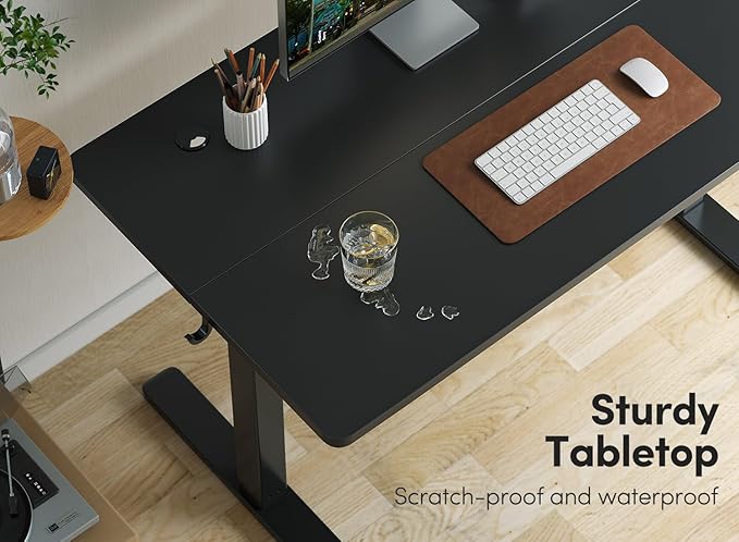Electric Standing Desk 48 x 24 Adjustable Height Stand up Desk Sit Stand Up Desk for Home Office &amp Computer Workstation Black