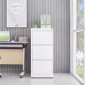 Metal Vertical File Cabinet with 3 Drawers Office Filing Cabinet with Lock for Home Office Heavy Duty Office Storage Cabinet for Legal/Letter/A4/F4 Size (Require Assembly) (White)