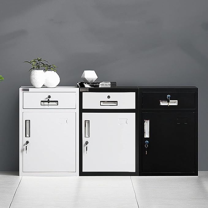 HASMI Filing Cabinet Metal Cabinet File Cabinet Office Data Cabinet Low Cabinet with Lock Tool Cabinet Drawer Small Cabinet Balcony Storage Cabinet Storage Cabinet (Color : 4)
