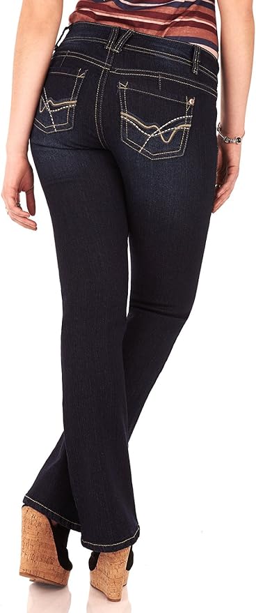WallFlower Luscious Curvy Bootcut Jeans for Women Mid-Rise Insta Stretch Denim Size-Inclusive Juniors Jeans