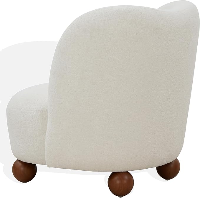 SAFAVIEH Couture Collection Rodolfo Ivory Boucle/Natural Accent Chair
