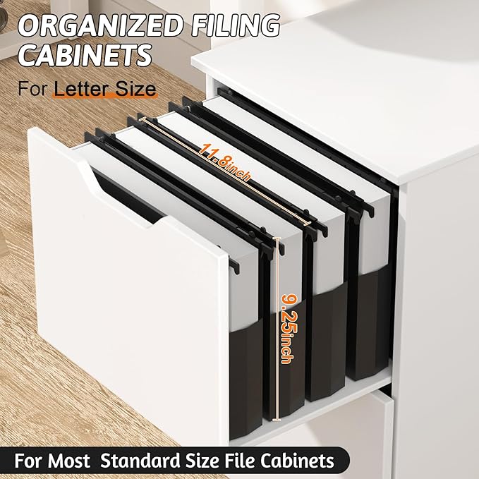 Plastic Extra Capacity Hanging File Folder Letter Size 12 Pack Reinforced Hang FoldersHeavy Duty 2 Inch ExpansionExpandable Hanging FoldersHanging Organizer Designed for Bulky Files (Black)