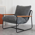 MAXYOYO Accent Chair Sherpa Arm Chair for Living Room Mid Century Modern Accent Chairs Boucle Reading Bedroom Chair Teddy Armchair Wooden Arms Metal Frame