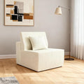 Boneless Couch Cloud Modular Sectional Sofa with L-Shape Chaise Modern Upholstered Couches for Living Room Bedroom No Assembly Required (Beige 31.5)
