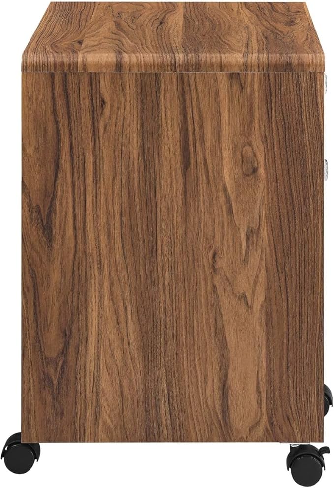 Modway EEI-5705-WAL-WHI Render Wood File Cabinet Walnut White