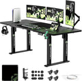 X-Win Electric Height Adjustable Standing Desk 71 x 29.5 4-Leg Ergonomic Sit to Stand for Home Office Powerful Dual Motor Work Surface Carbon Fiber Textured Black