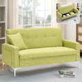 57 Green Loveseat Sofa with Storage Modern Love Seat Couches with Comfy Pillow &amp Side Pocket/Metal Legs Cozy Small Sofas for Small Spaces Living Room Bedroom Office Dorm (Blue) (Green)