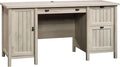 Sauder Costa Computer Desk with Storage Drawers Home Office Desk in Chalked Chestnut