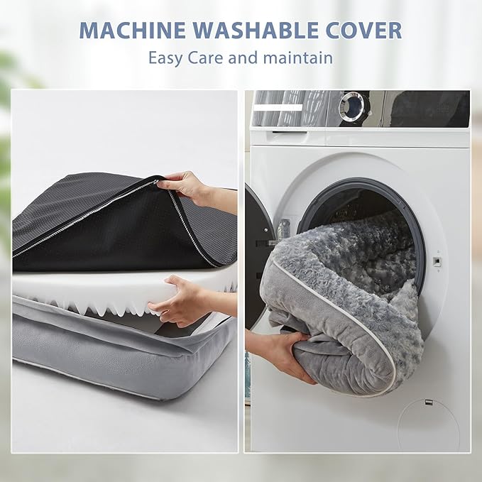 BFPETHOME Orthopedic Dog Beds for Large Dogs-Waterproof Sofa Pet Bed with Removable Washable Cover Big Dog Bed with Waterproof Lining and Nonskid BottomPet Bed for Large Dogs