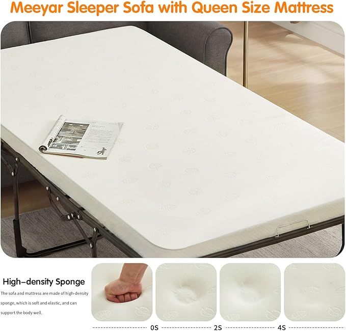 57 Pull Out Sofa Bed with Mattress Convertible Sofa Bed Loveseat Twin Sleeper Sofa Couch with Pocketed Coil Seating Upholstered Fabric Sofa Bed for Small SpacesGrey | sofa bed futon sofa bed so