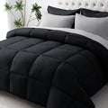 JOLLYVOGUE Twin XL Comforter Set Ultra-Soft Bed in a Bag Twin XL Size 5 Pieces Oeko-TEX Certified Bedding Set with Down Alternative Comforter Sheets Pillowcases &amp Shams Black &amp Light Grey