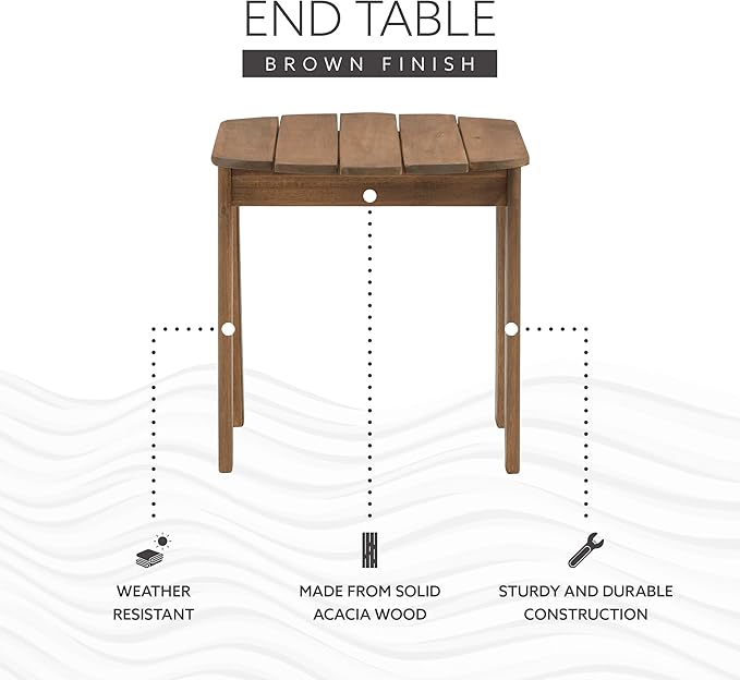 Linon Adirondack End Teak Table
