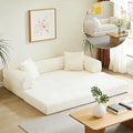 78 Inch Convertible Futon Sofa BedFolding Boneless Couch with Sleeper SofaFold Out Floor Sofa Couch with Deep SeatCloud Corduroy Foldable Mattress Couches for Living Room(Off White)