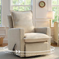 Nursery Glider Recliner Rocking Chair Modern Adult Nursery Recliner High Back Nursery Swivel Rocker Recliner for Nursery Living Room Bedroom and RV