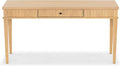 SAFAVIEH Couture Collection Shelbie Oak Brown &amp Black 1-Drawer Reeded Computer Table Office Writing Desk