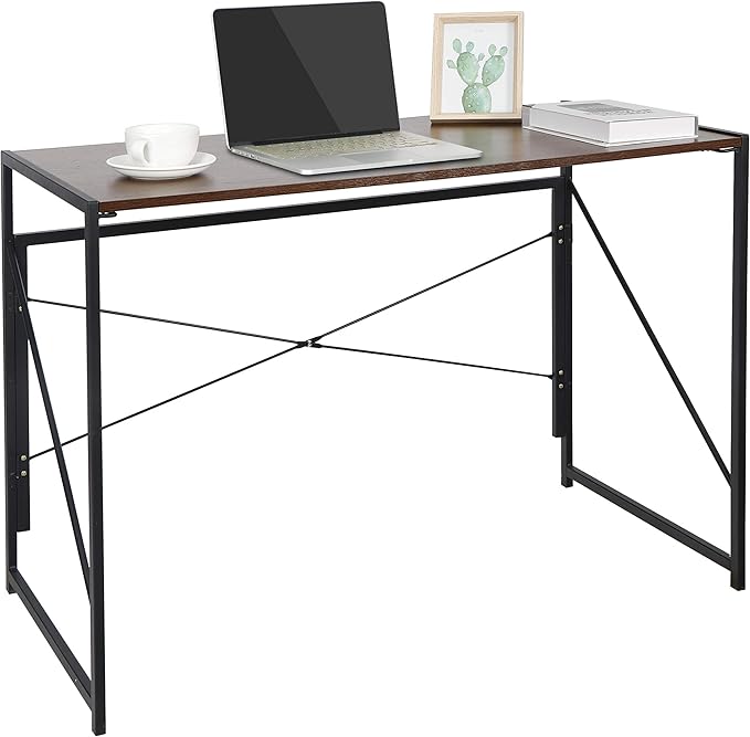 Folding Computer Desk 39 Writing Computer Desk Space Saving Sturdy Modern Simple Work Home Office Gaming Table Portable PC Corner Laptop Table