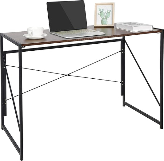 Folding Computer Desk 39 Writing Computer Desk Space Saving Sturdy Modern Simple Work Home Office Gaming Table Portable PC Corner Laptop Table