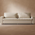 105 W Loveseat Sofa Large Modern Fabric Couch with 2 Pillows &amp Armrests Comfy 2-Seater Sofa for Living Room &amp Bedroom 330lbs Capacity Beige