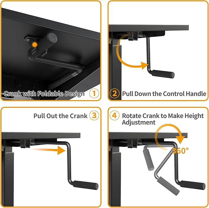CubiCubi 48 * 24 Standing Desk Computer Desk with Adjustable Height Stand Up Home Office Desks Sit Stand Computer Workstation Adjustable Desk with Hook White