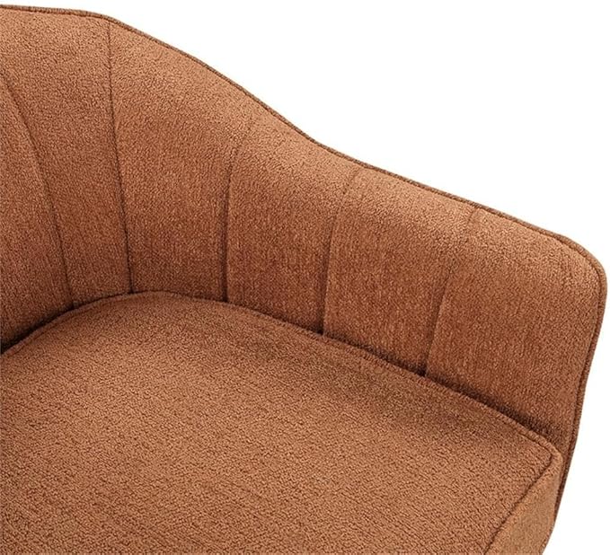 Lexicon Cutler Fabric Upholstered Accent Chair in Rust