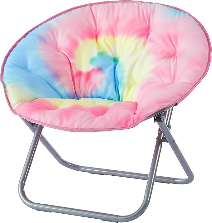Urban Lifestyle Micromink Saucer Chair Rainbow Tie Die