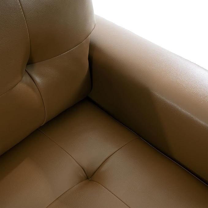 Naomi Home Reversible Sleeper Sectional Sofa Storage Chaise Mocha/Air Leather