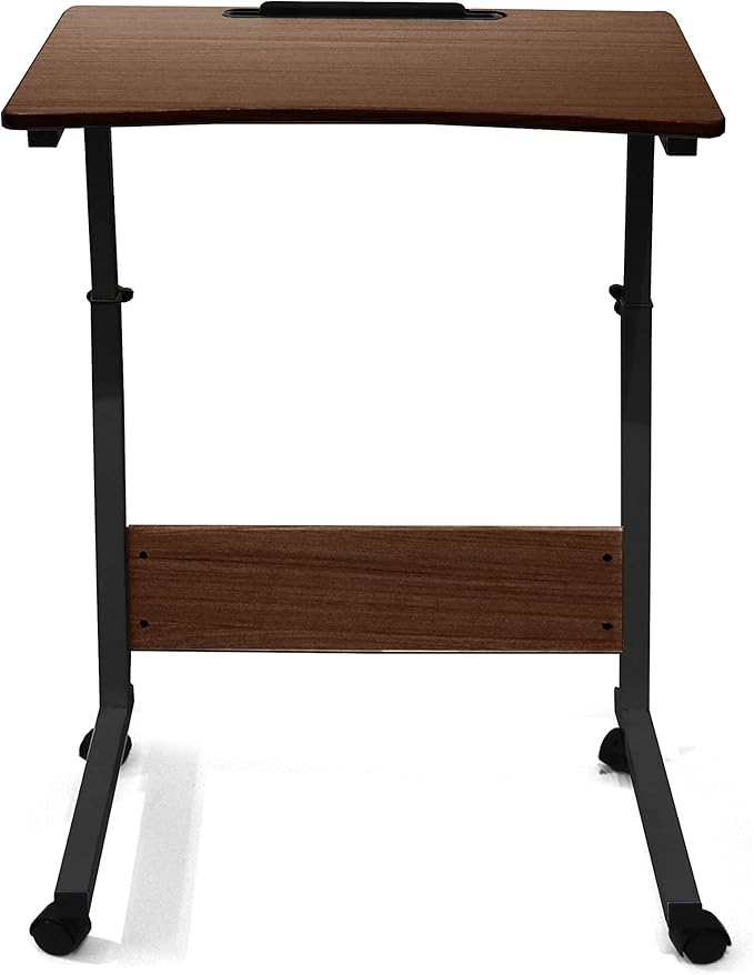 Urban Lifestyle Wood Adjustable Rolling Laptop Desk Black
