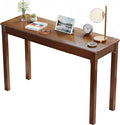 Wood Desk Solid Wood Writing Table for Home Office Mid Century Modern Desk with Drawers Walnut (47inch / 120cm)