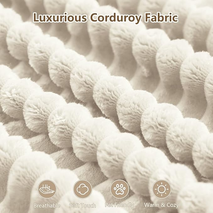 Modular Sectional Sofa Corduroy Plush L Shape Cloud Couch Modern Deep Seat Boneless Couches for Living Room Large Compression Sofas Luxury Fluffy Couchs Sectionals White