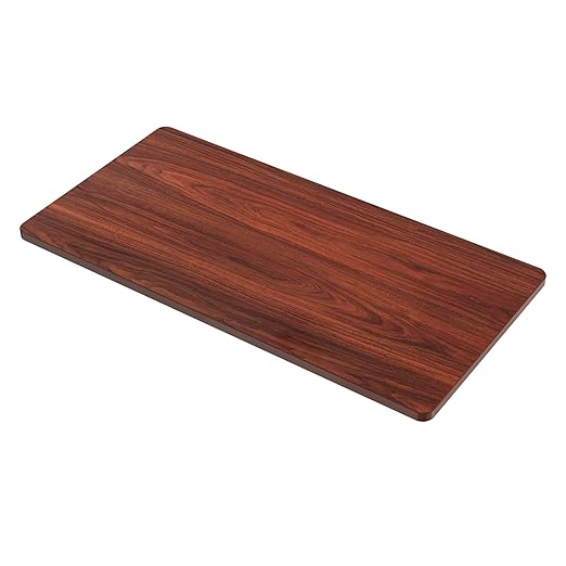 SANODESK Universal Tabletop 40x24x1 Thickness One-Piece Table Top Rectangular Particle Board for Standing Desk and Home Office Countertop DIYMahogany Desk Top
