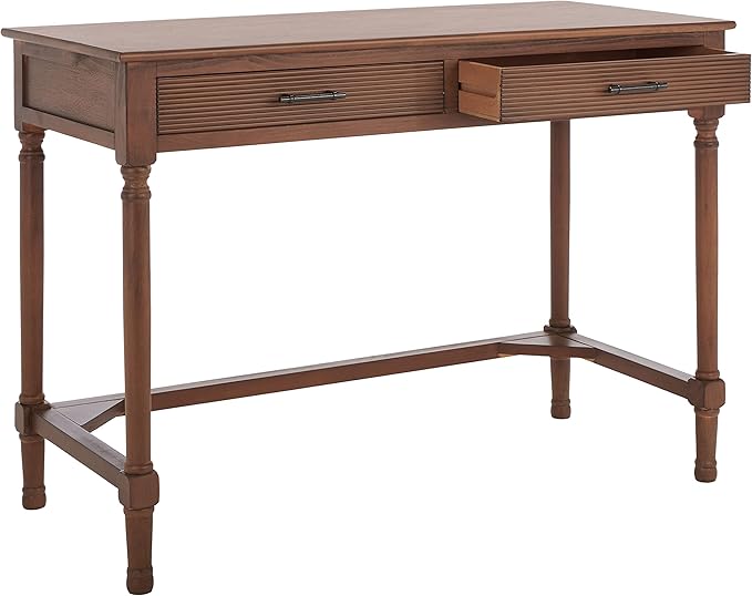SAFAVIEH Home Collection Layce Brown 2-Drawer Computer Table Office Desk Table