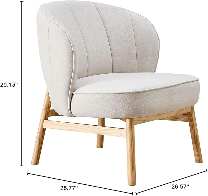 Ash Wooden e Upholstered Lounge Shell ChairModern Chair 1PC Comfor Chairs for Living RoomCoffee ShopOffice