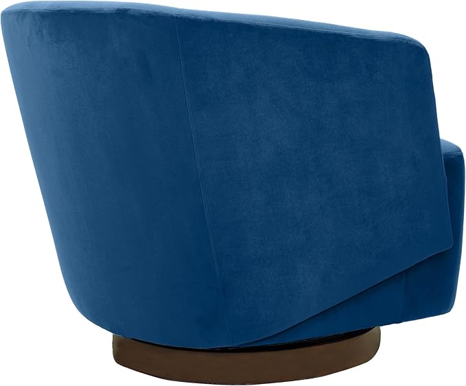 MINCETA Accent ChairModern Accent Chairs Swivel Chairs for Living Room Reading and Bedroom with Wood BaseVelvet Fabric in Navy
