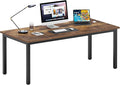 DlandHome 71 inches X-Large Computer Desk Composite Wood Board Decent and Steady Home Office DeskRetro