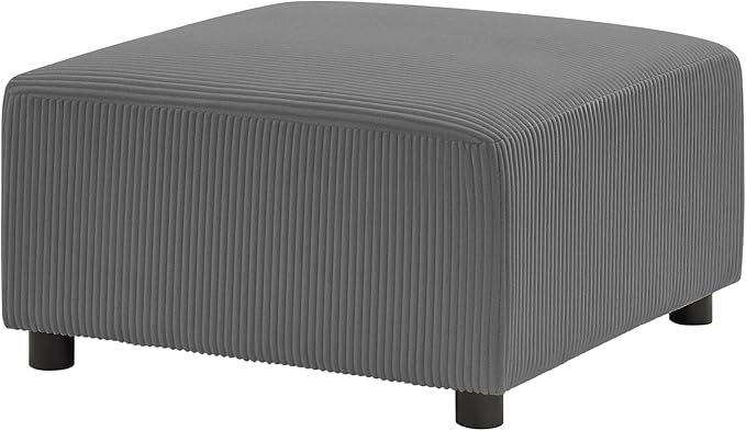 28.3 Square Ottoman for Modular Sectional Sofa Stool Footrest Seat Cube Replacement for Convertible Sectional Sofa Couch (Grey Ottoman)