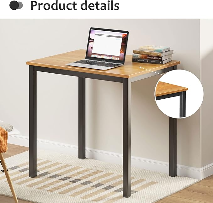 DlandHome Small Computer Desk for Home Office Table Writing Table for Small Spaces Study Table Laptop Desk 31.5x23.6 Inch