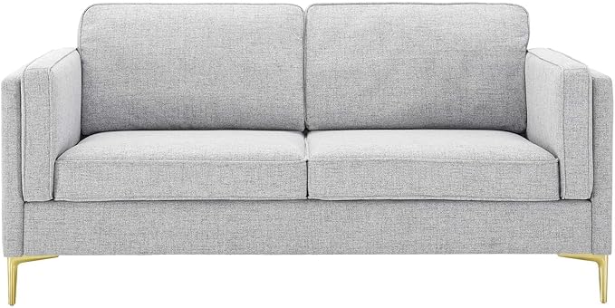 Modway Kaiya Upholstered Fabric Sofa 33.5 x 71 x 32 Light Gray