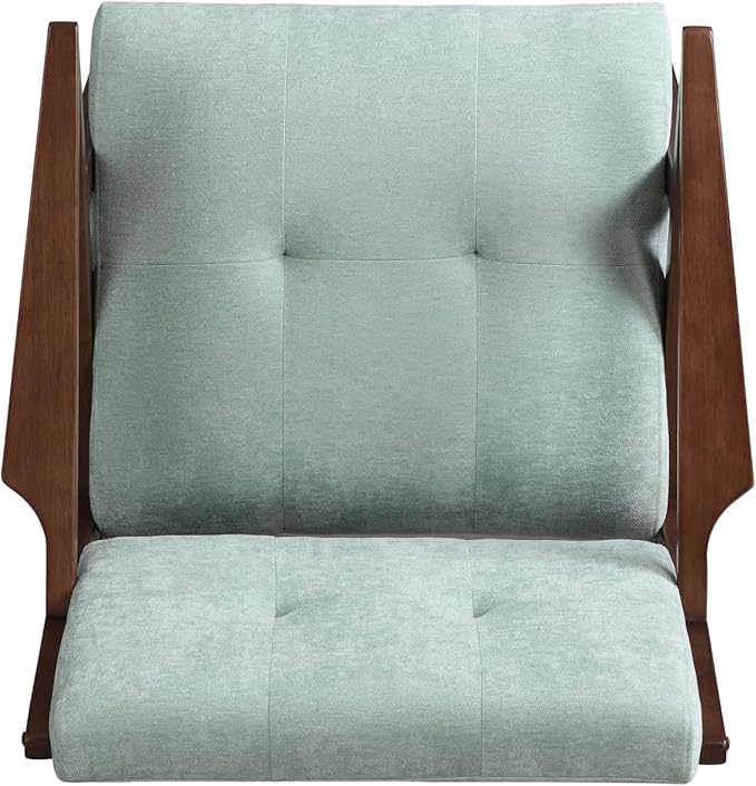 30 Mid-Century Modern Accent Chair with Plush Cushions Angled Arm Design and Sturdy Solid Wood Frame – Perfect for Cozy Living Room Bedroom Or Office Seating