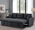 asunflower Small Sleeper Sofa with Pull Out Couch 83 Convertible Sofa Bed with Storage L-Shaped Sectional Sleeper with Cup Holders 3-Seater Couch Bed for Small Spaces Bedroom Offices Dark Grey