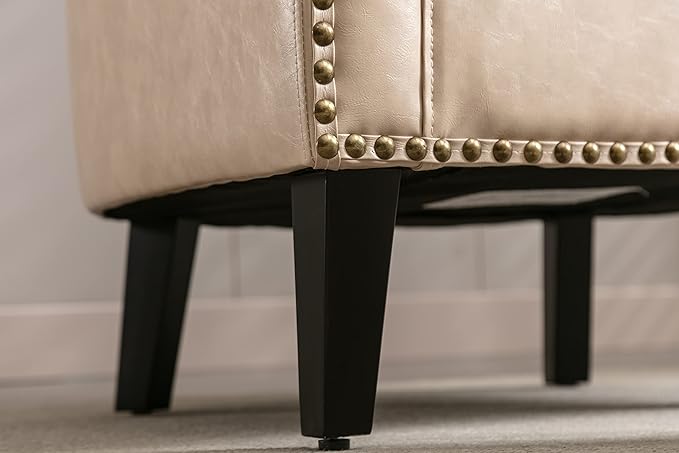 Accent Chair with Ottoman Mid Century Modern Barrel Chair Upholstered Club Tub Round Arms Chair for Living Room