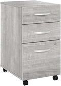 Bush Business Furniture Hybrid 3 Drawer Mobile File Cabinet-Assembled Platinum Gray