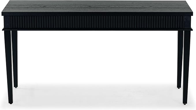 SAFAVIEH Couture Collection Shelbie Black 1-Drawer Reeded Computer Table Office Writing Desk