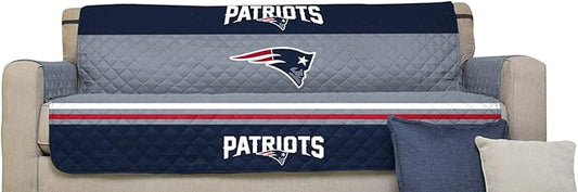 Pegasus Sports NFL Unisex NFL Sofa Couch Reversible Furniture Protector with Elastic Straps 75-inches by 110-inches