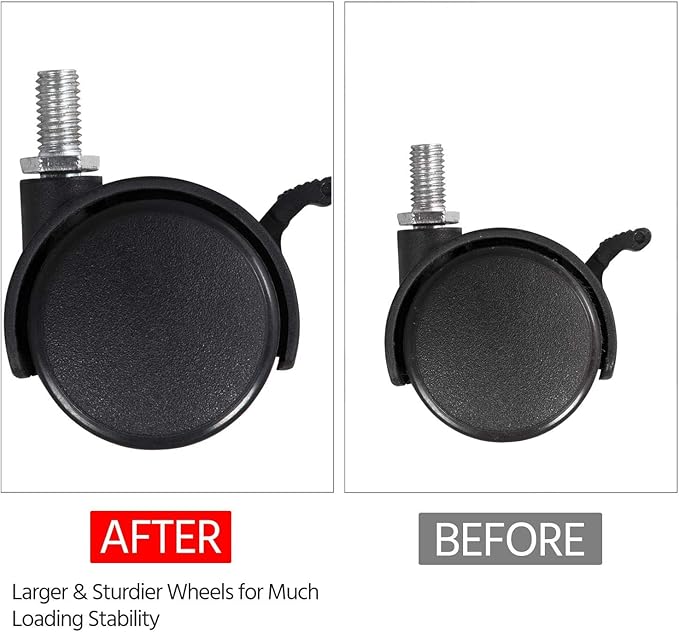 Topeakmart Mobile Computer Desk Office Desk Laptop Computer Table Study Writing Desk with Drawers and Printer Shelf on Wheels for Home Office