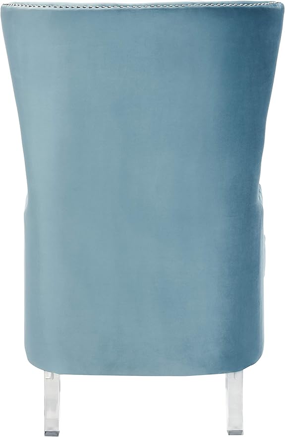 Safavieh Couture Geode Modern Light Blue Wingback Chair