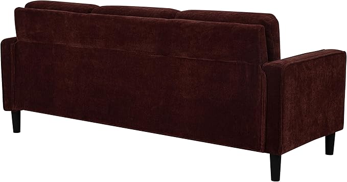 Coaster Home Furnishings - Ruth - Fabric - Upholstered Sofa with Slim Track Arms Attached Cushions Angled Legs - Transitional Style - Living Room - 77-Inch - Rust - 511211