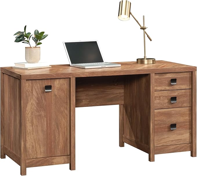 Sauder Cannery Bridge Commercial Office Desk Sindoori Mango Finish