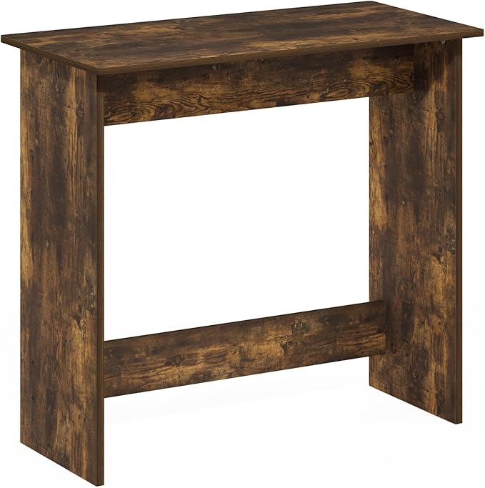 Furinno Simplistic Small Desk 31.3 Wide Gaming Desk Rectangular Computer Desk with Rounded Edges Office Desk for Home Office Bedroom Study Room Dorm Amber Pine