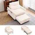 32 Wide Convertible Sleeper Chair3-in-1Pull Out Single Sofa Bed with Adjustable Backrest &amp Side Storage Pocket | Space-Saving Couch for Small Spaces Living Room &amp Bedroom (Beige)