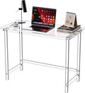 Clear Acrylic Desk Study Laptop Computer Desk Writing Table Console Table for Bedroom Home Office Desk (Clear 39.3”×19.6×29.5“)
